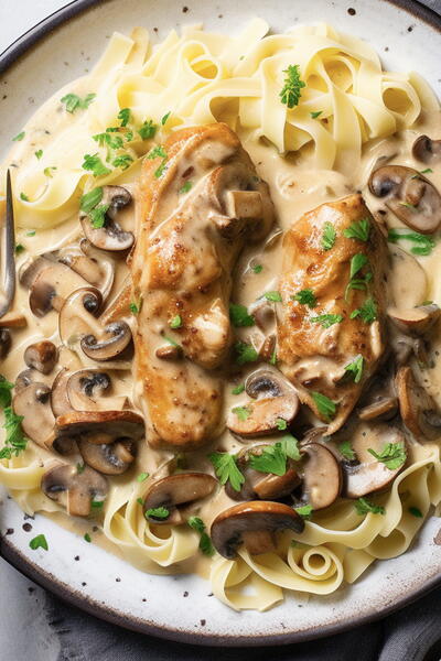 Easy One Pan Chicken Stroganoff Easy One Pan Chicken Stroganoff