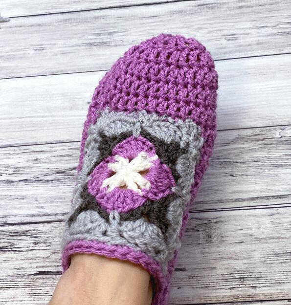 Crochet Square Slippers Crochet Square Slippers