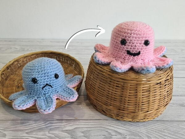 Crochet Reversible Octopus Free Pattern no Sewing Crochet Reversible Octopus Free Pattern (no Sewing)