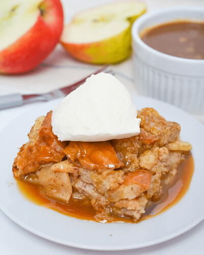 Apple Bread Pudding With Bourbon Sauce