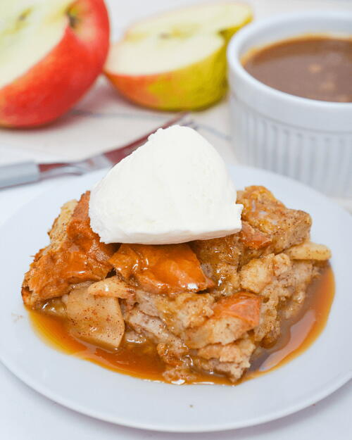 Apple Bread Pudding With Bourbon Sauce Apple Bread Pudding With Bourbon Sauce