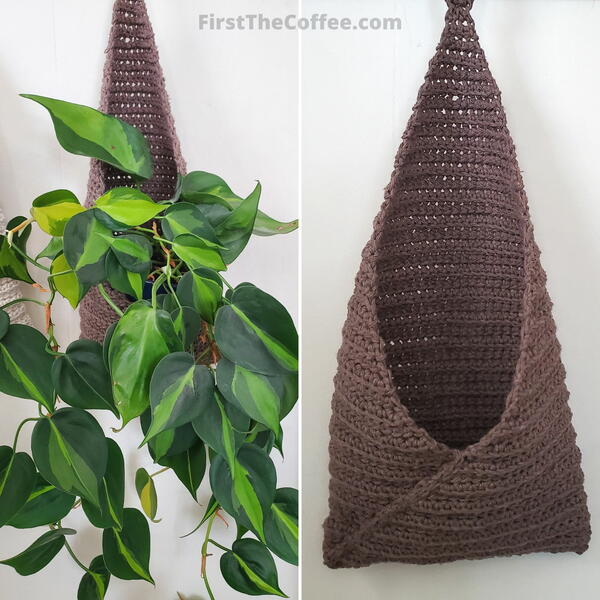 Crochet Hanging Envelope Basket Crochet Hanging Envelope Basket