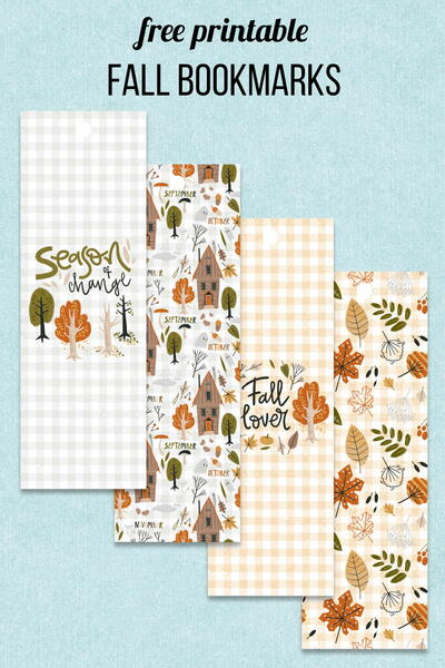 Printable Fall Bookmarks Printable Fall Bookmarks