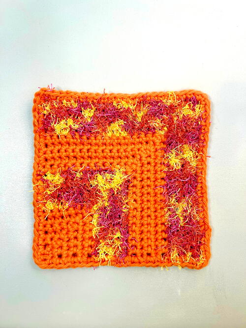 Half Log Cabin Dish Cloth Scrubby Half Log Cabin Dish Cloth Scrubby