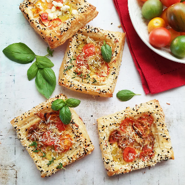 Easy Tomato And Cheese Tarts With Puff Pastry Easy Tomato And Cheese Tarts With Puff Pastry