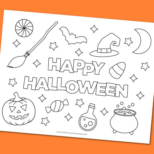 Free Printable Happy Halloween Coloring Page Free Printable Happy Halloween Coloring Page