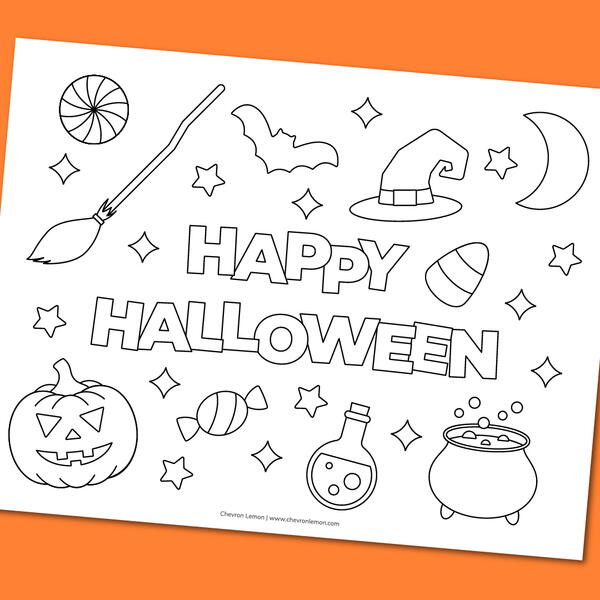 Free Printable Happy Halloween Coloring Page Free Printable Happy Halloween Coloring Page
