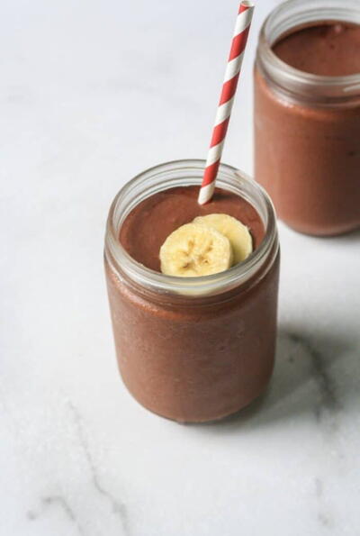 Paleo Dark Chocolate Banana Protein Smoothie Paleo Dark Chocolate Banana Protein Smoothie