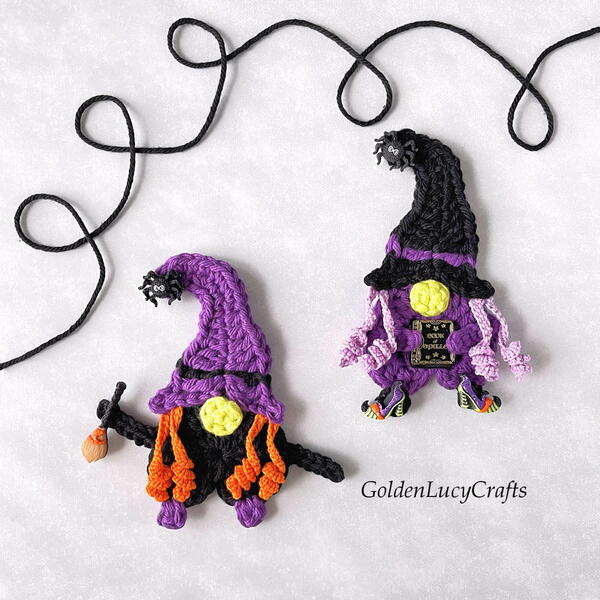 Crochet Witch Gnome Crochet Witch Gnome