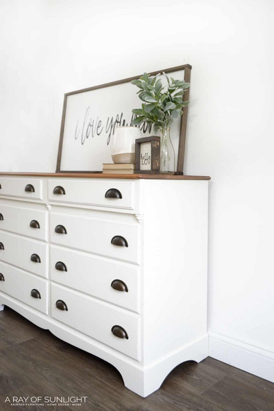 White Dresser With Wood Top White Dresser With Wood Top