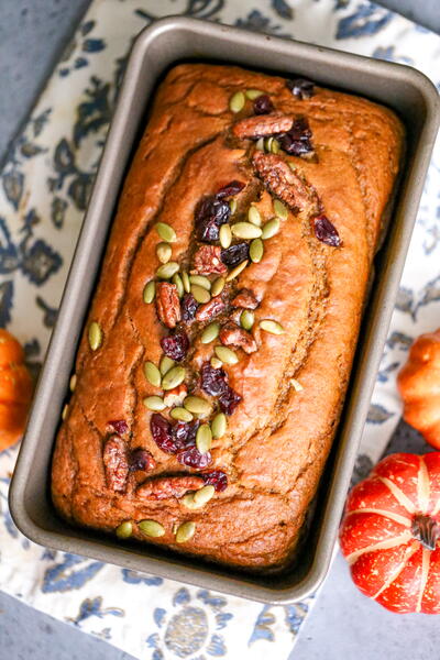 Pumpkin Greek Yogurt Bread