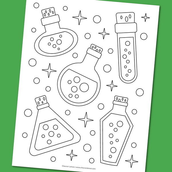 Free Printable Potions Coloring Page Free Printable Potions Coloring Page