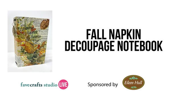 Fall Napkin Decoupage Notebook Fall Napkin Decoupage Notebook