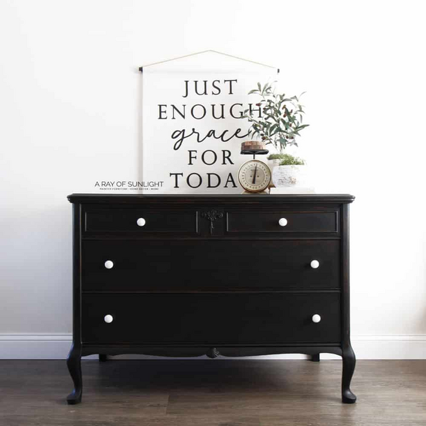 Milk Painted Black Dresser Milk Painted Black Dresser