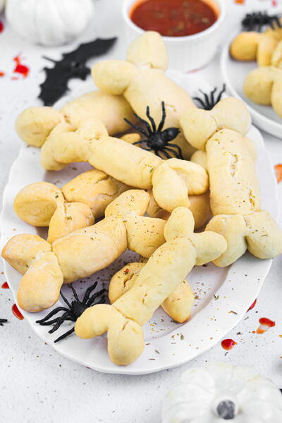 Halloween Breadsticks bones With Blood Halloween Breadsticks (bones With Blood!)