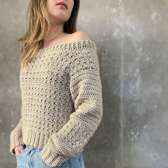 The Wide Shoulder Crochet Sweater The Wide Shoulder Crochet Sweater