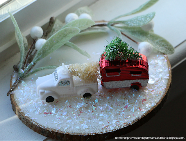 Wood Slice Winter Scenery Dcor Wood Slice Winter Scenery Décor