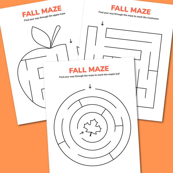 Printable Fall Mazes Printable Fall Mazes
