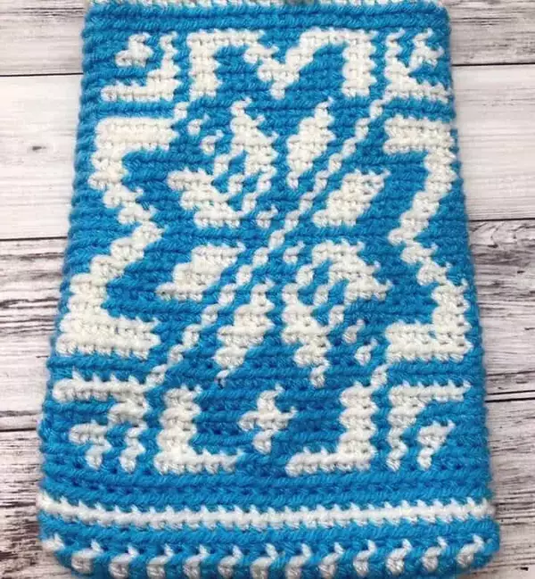 Snowflake Crochet Gift Bag Snowflake Crochet Gift Bag