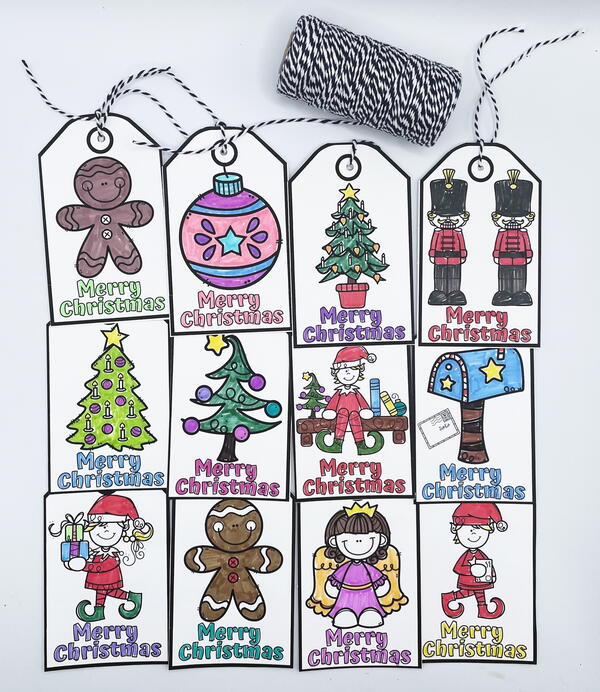 Free Christmas Gift Tags To Color Free Christmas Gift Tags To Color