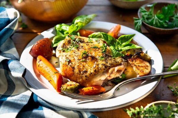 Sheet Pan Herb Roasted Chicken And Veggies Sheet Pan Herb Roasted Chicken And Veggies