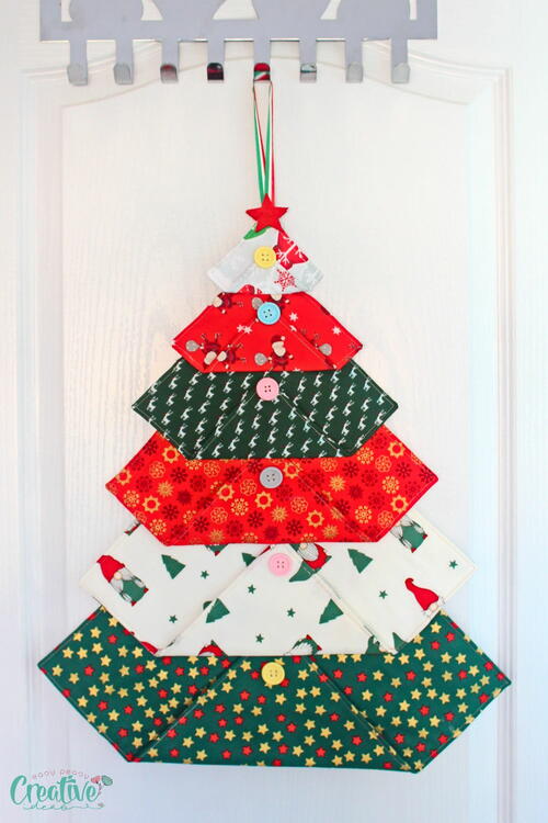 Quilted Christmas Tree Door Hanging Quilted Christmas Tree Door Hanging