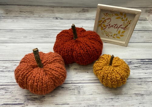 Basketweave Knit Pumpkins Basketweave Knit Pumpkins