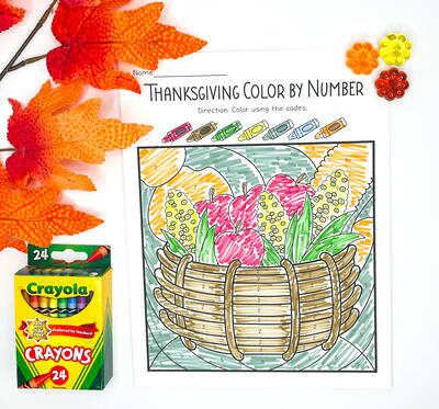 Thanksgiving Color By Number