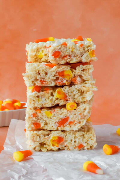 Candy Corn Rice Krispie Treats Candy Corn Rice Krispie Treats