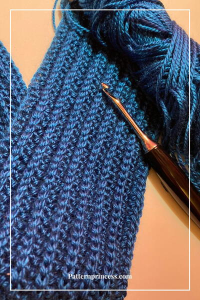 Beginner Easy Ribbed Knit Look Crochet Scarf Pattern