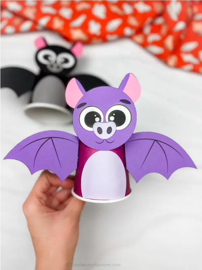 Cute Bat Paper Cup Craft