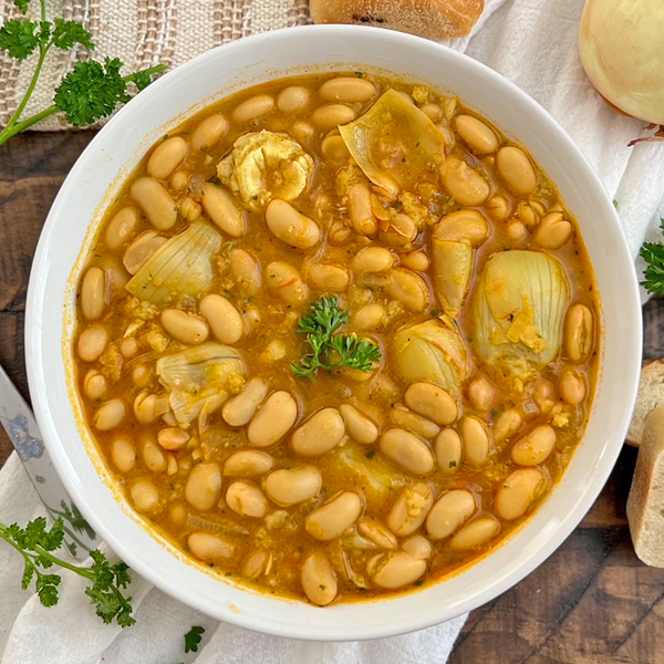 Heart-warming Bean And Artichoke Stew Heart-warming Bean And Artichoke Stew