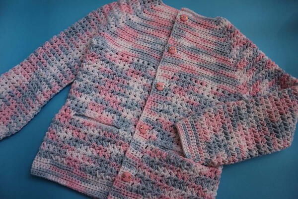 Hand Knitted Winter Snowy Cardigan With Pockets Hand Knitted Winter Snowy Cardigan With Pockets