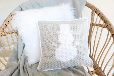 Winter Wonderland Snowman Pillow Cover