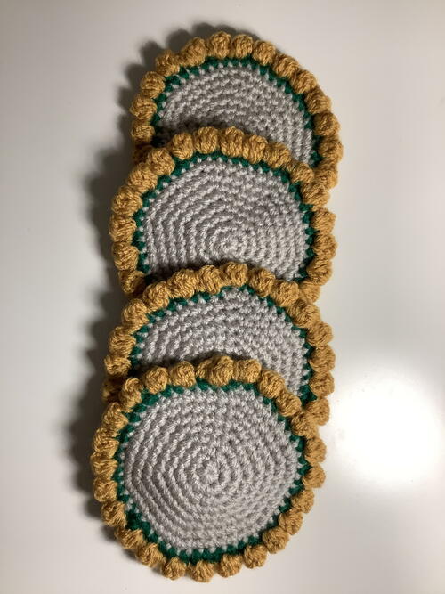 Crochet Pumpkin Coasters Crochet Pumpkin Coasters