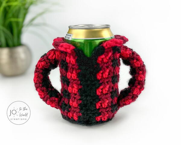 Lumberjack Can Cozy Crochet Pattern Lumberjack Can Cozy Crochet Pattern