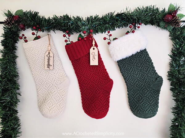 Stacked Diamonds Christmas Stocking Stacked Diamonds Christmas Stocking