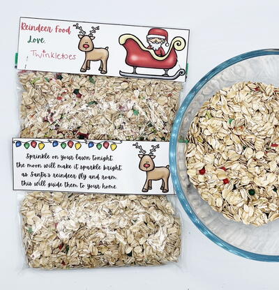 Reindeer Food Bag Topper Printable