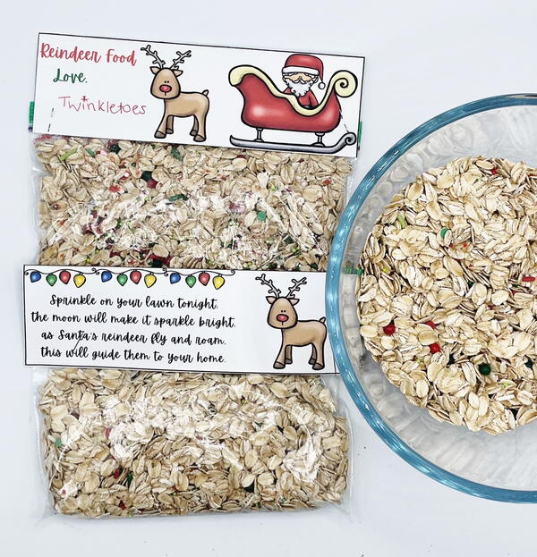 Reindeer Food Bag Topper Printable Reindeer Food Bag Topper Printable
