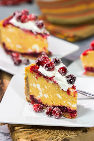 Cranberry Pumpkin Cheesecake Cranberry Pumpkin Cheesecake