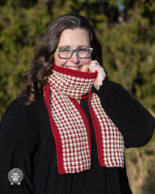 Cozy Wool Houndstooth Scarf Cozy Wool Houndstooth Scarf