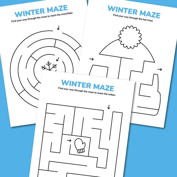 Printable Winter Mazes Printable Winter Mazes
