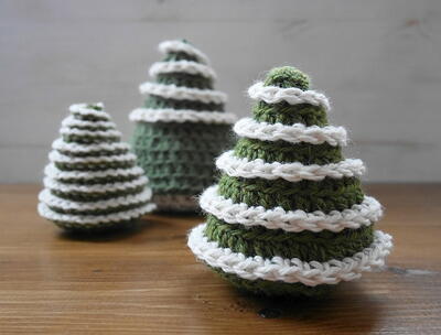 Mini Crochet Christmas Trees