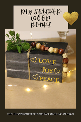 Diy Stacked Wood Books Diy Stacked Wood Books