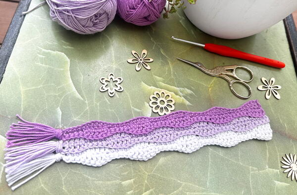 Ripples Crochet Bookmark Ripples Crochet Bookmark
