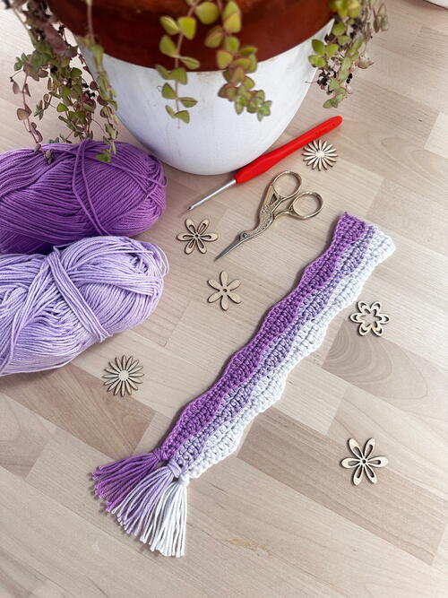 Ripples Crochet Bookmark Ripples Crochet Bookmark