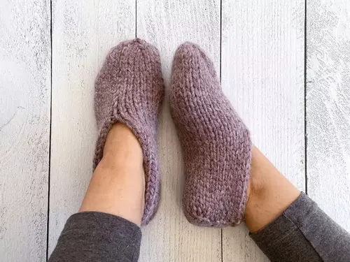 Super Bulky Knit Slipper Socks Super Bulky Knit Slipper Socks