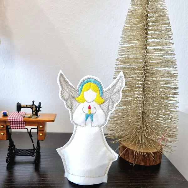 Christmas Angel Led Candle Embroidey In The Hoop Christmas Angel Led Candle Embroidey In The Hoop