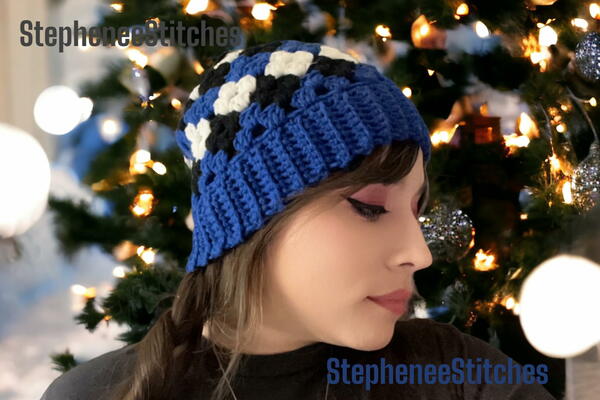 Crochet Granny Diamond Beanie Crochet Granny Diamond Beanie