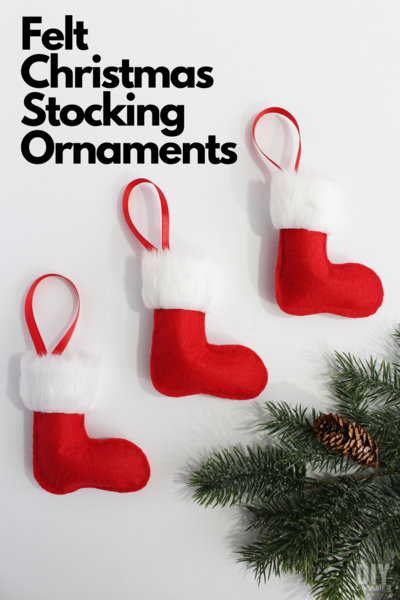 Felt Ornaments - Christmas Stocking Ornament Felt Ornaments - Christmas Stocking Ornament